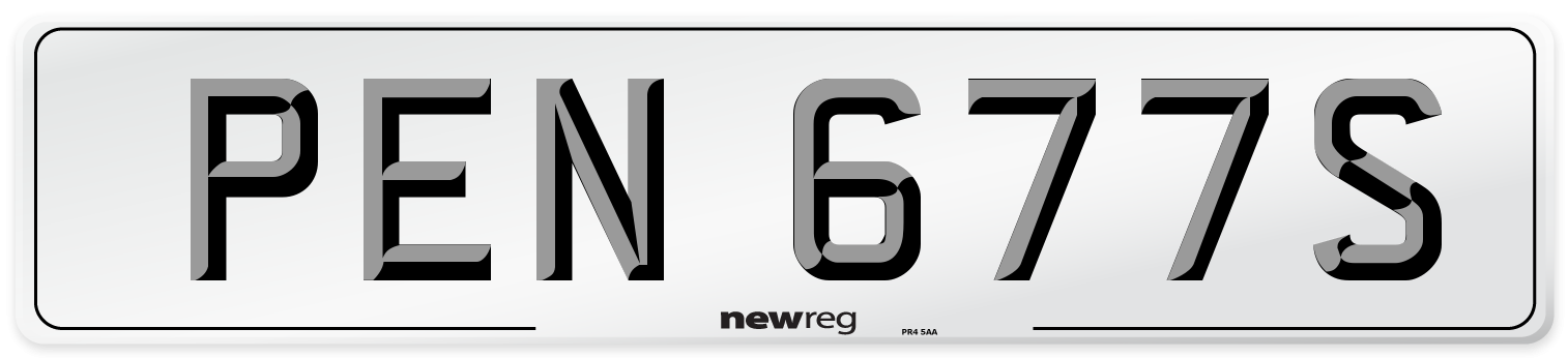 PEN 677S Number Plate from New Reg